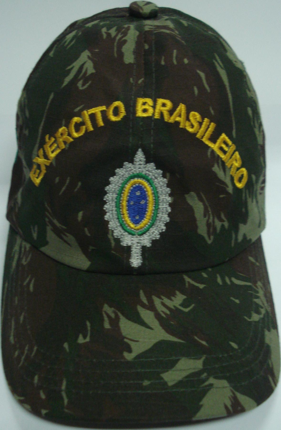 Boné Exército Brasileiro Bordado Camuflado