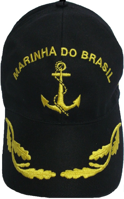 Boné Marinha do Brasil Bordado Preto
